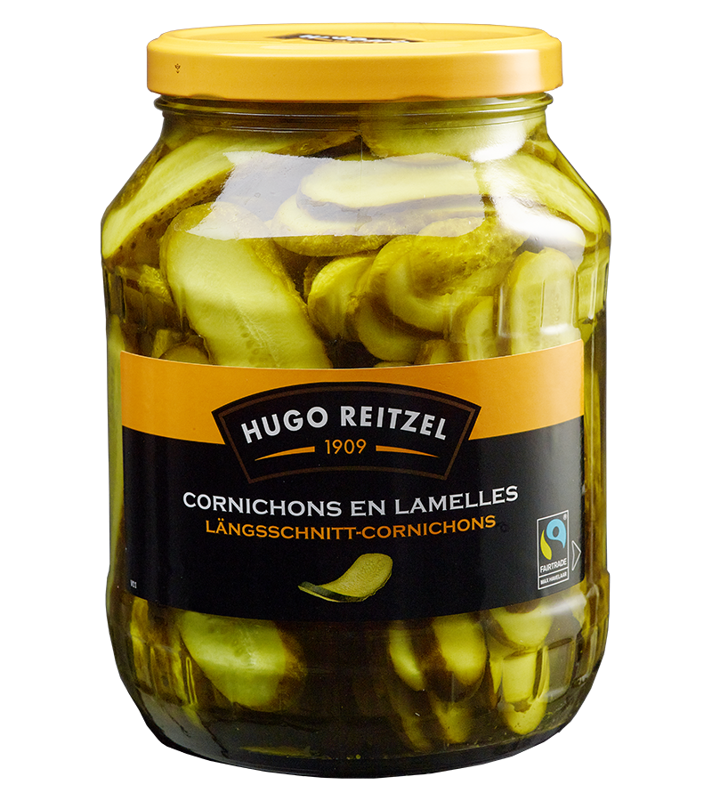 Cornichons in Streifen Fairtrade