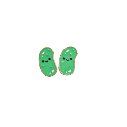 Silberne Pickle-Ohrringe