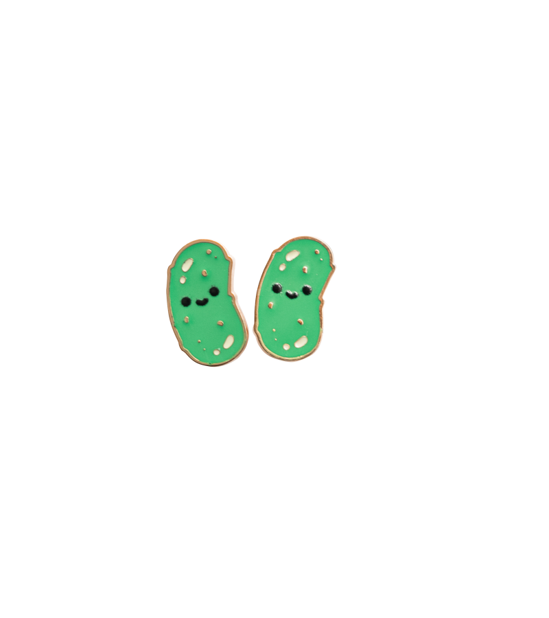 Silberne Pickle-Ohrringe