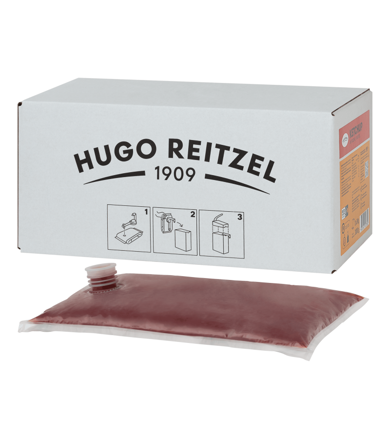 Carton de 3 poches pour dispenser - Ketchup