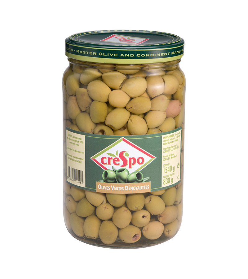 Olives vertes dénoyautées Olives vertes dénoyautées
