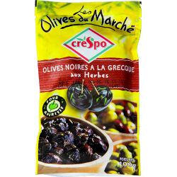 Olives noires dénoyautées aux herbes