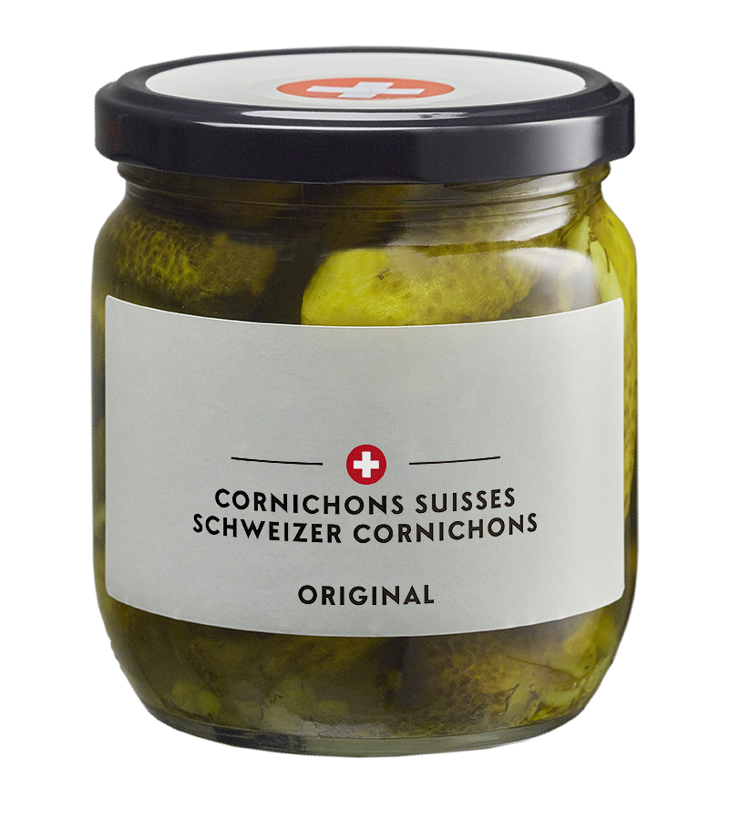 Cornichons suisses - votre bocal personnalisé Cornichons suisses - votre bocal personnalisé