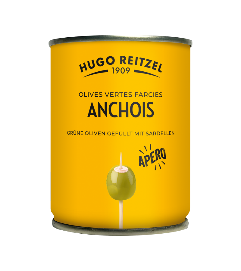 OLIVES VERTES FARCIES ANCHOIS 120G HR OLIVES VERTES FARCIES ANCHOIS 120G HR