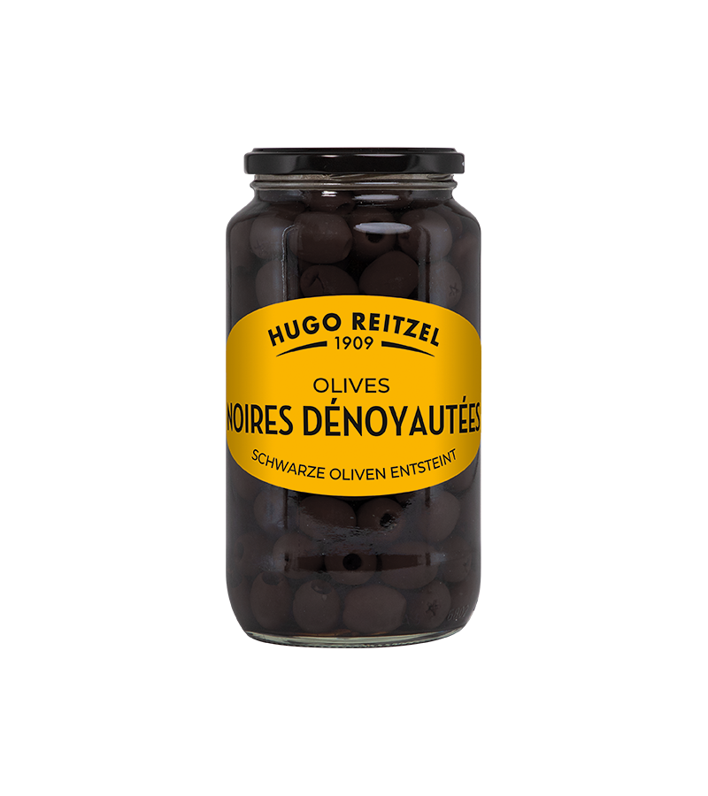 Olives noires dénoyautées HR 454g Olives noires dénoyautées HR 454g