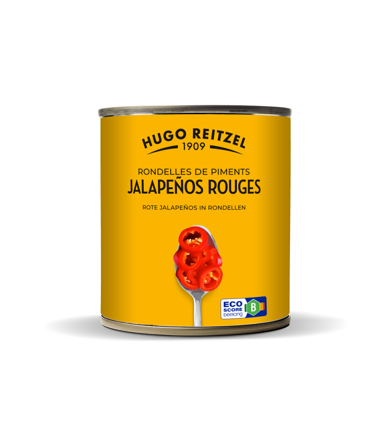 Jalapenos rouges en rondelles 1600g Jalapenos rouges en rondelles 1600g
