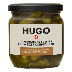 HUGO Swiss Gherkins with Caramelised Onions 200g