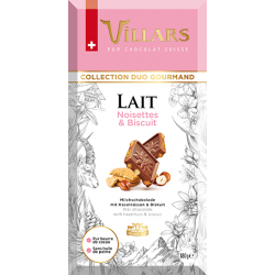 Villars Vollmilchschokolade Haselnuss/Biskuit 180g